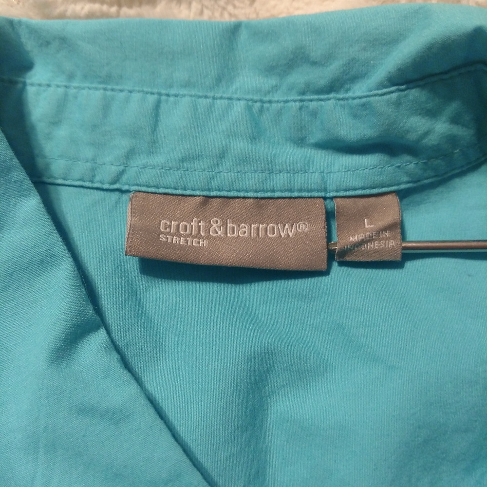 Gorgeous Aqua Blue Croft & Barrow Shirt - Picture 3 of 4